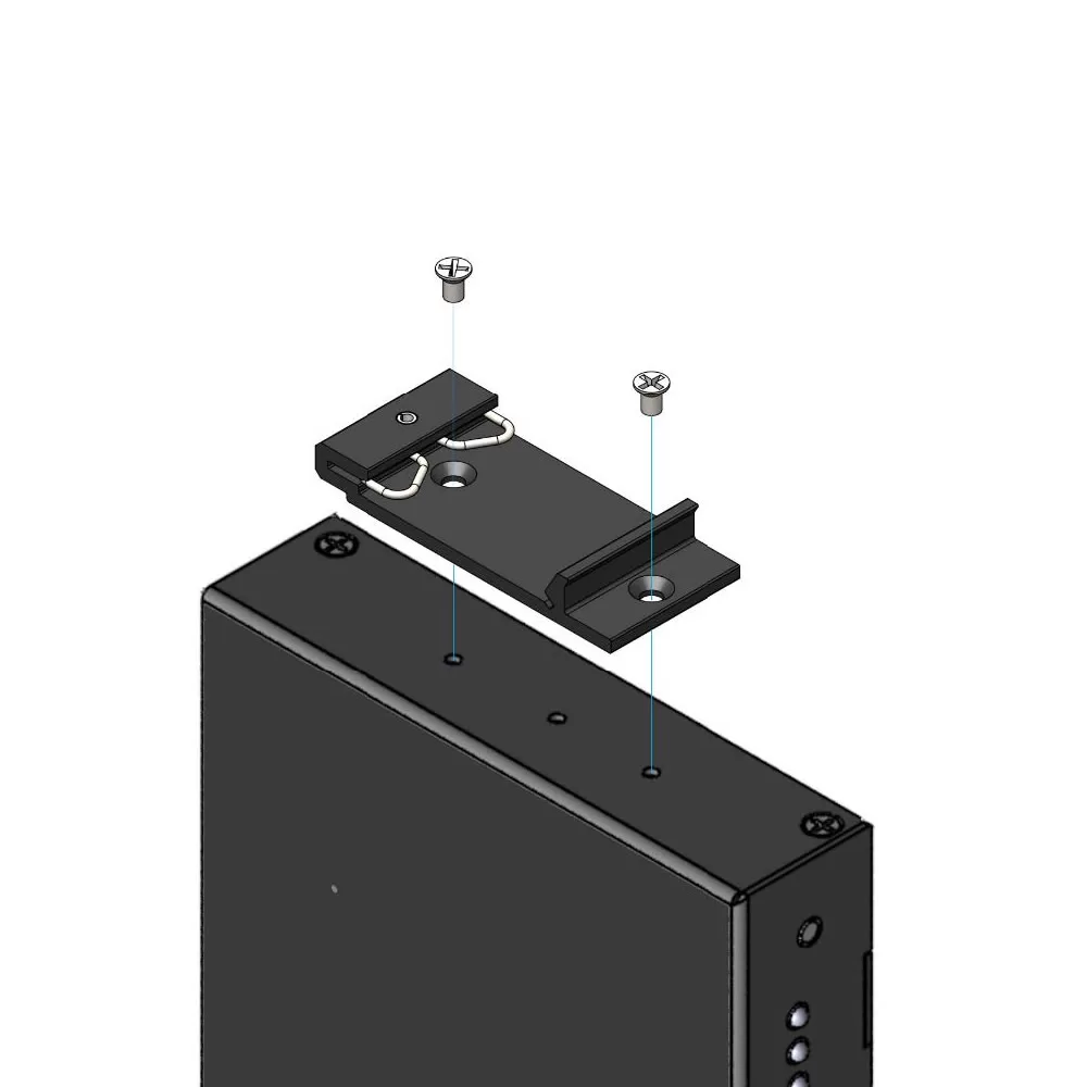 V-Style DIN Mount for AMX Universal Control Extenders