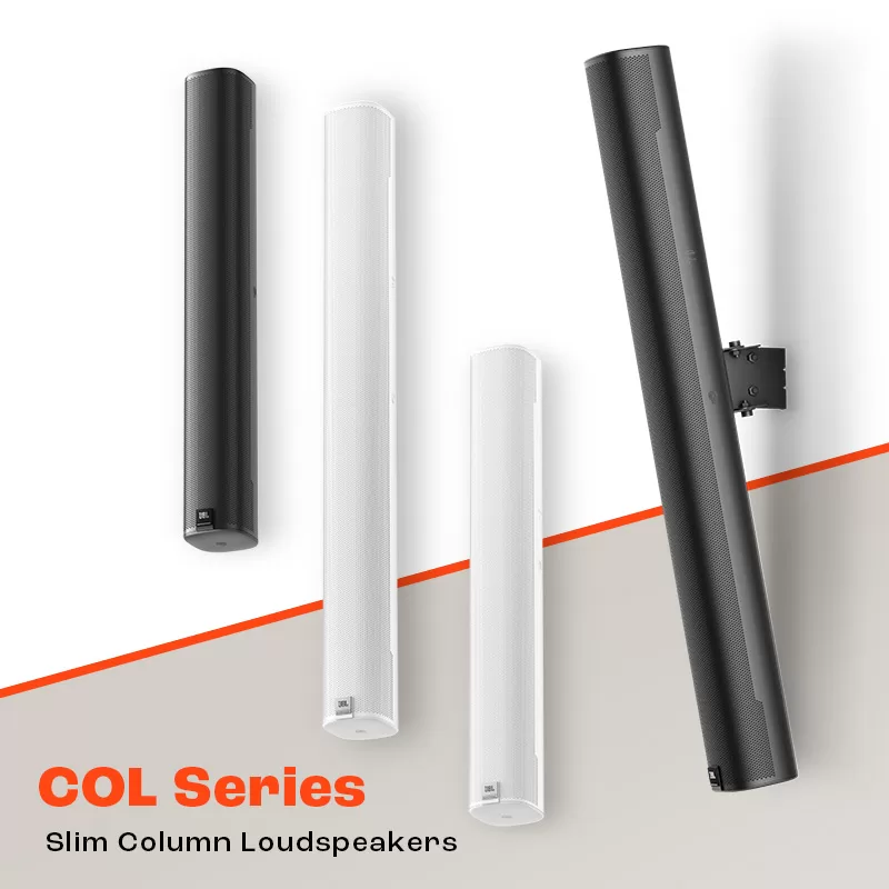 JBL COL Series Column speakers complements virtually any architectural decor for a wide variety of applications