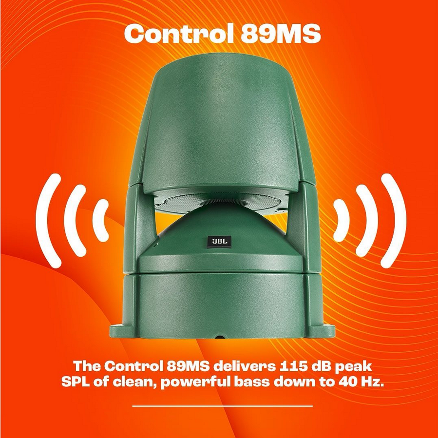 JBL Control 89MS Above-Ground Subwoofer Highly weather resistant subwoofer augments the low-frequency performance of the JBL Control 80 Series landscape speaker line (and other outdoor systems)