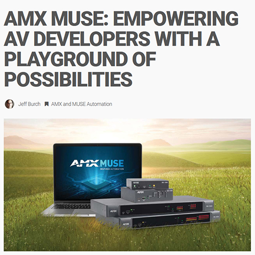 New world standard in AV Programming with AMX MUSE AUTOMATOR. Supported in NZ by JPRO