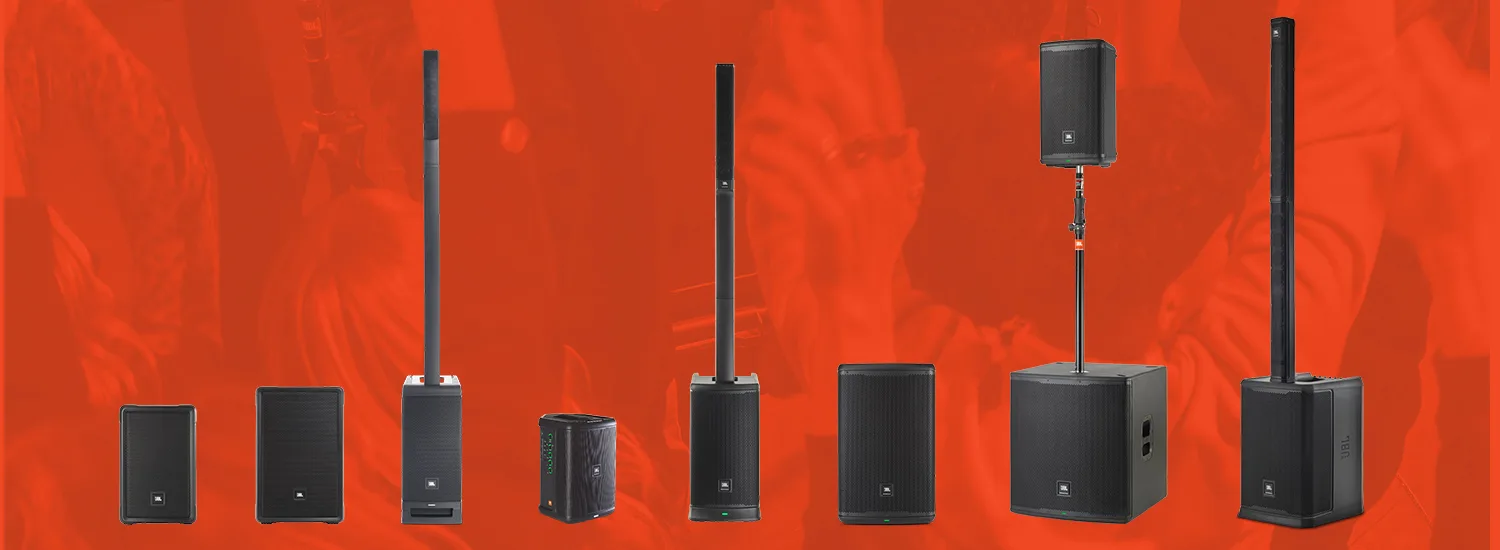 JBL Professional Portable PA sound Systems. The best sound coverage, best value for your money investment all with a 7 Year warranty